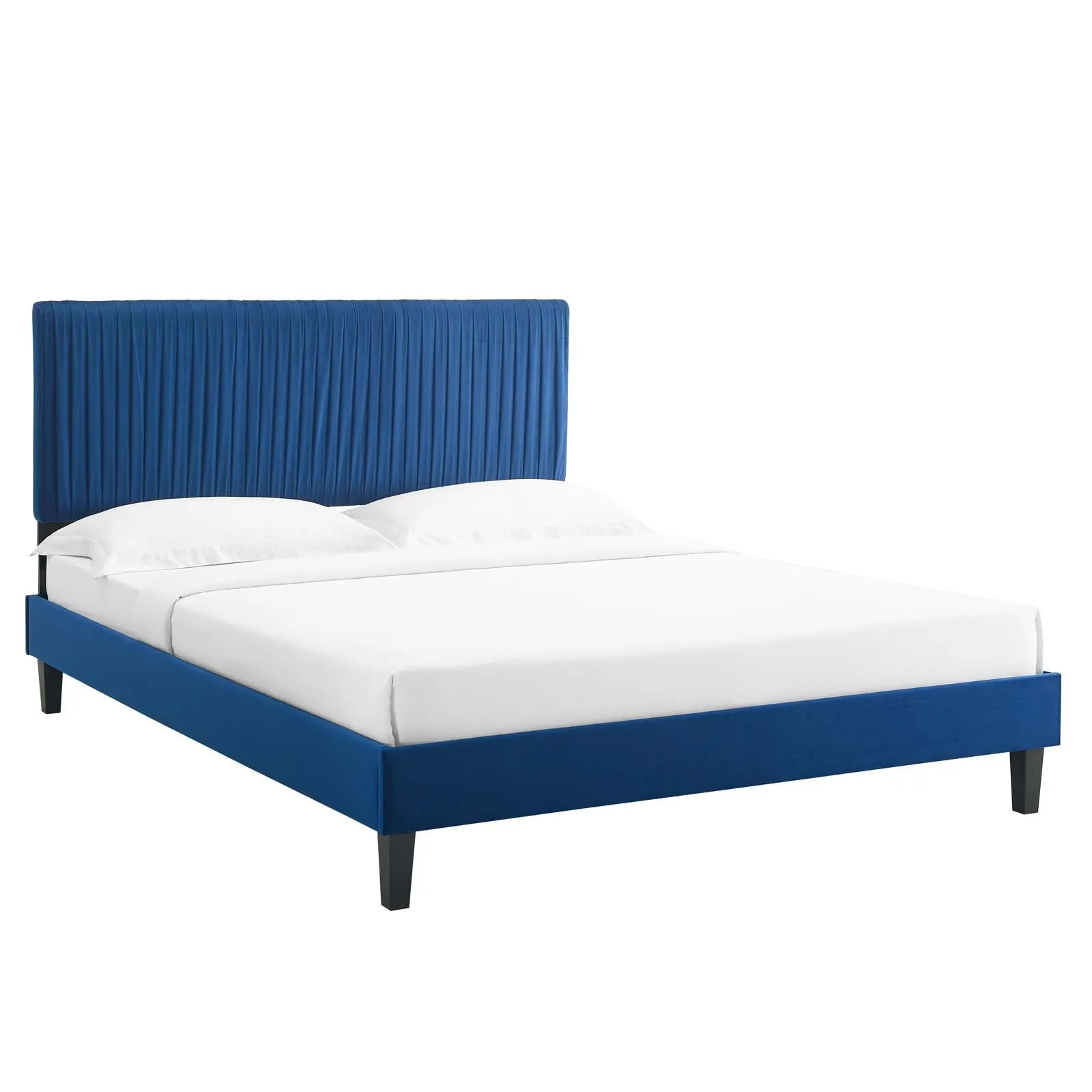 Peyton Performance  Velvet Platform Bed