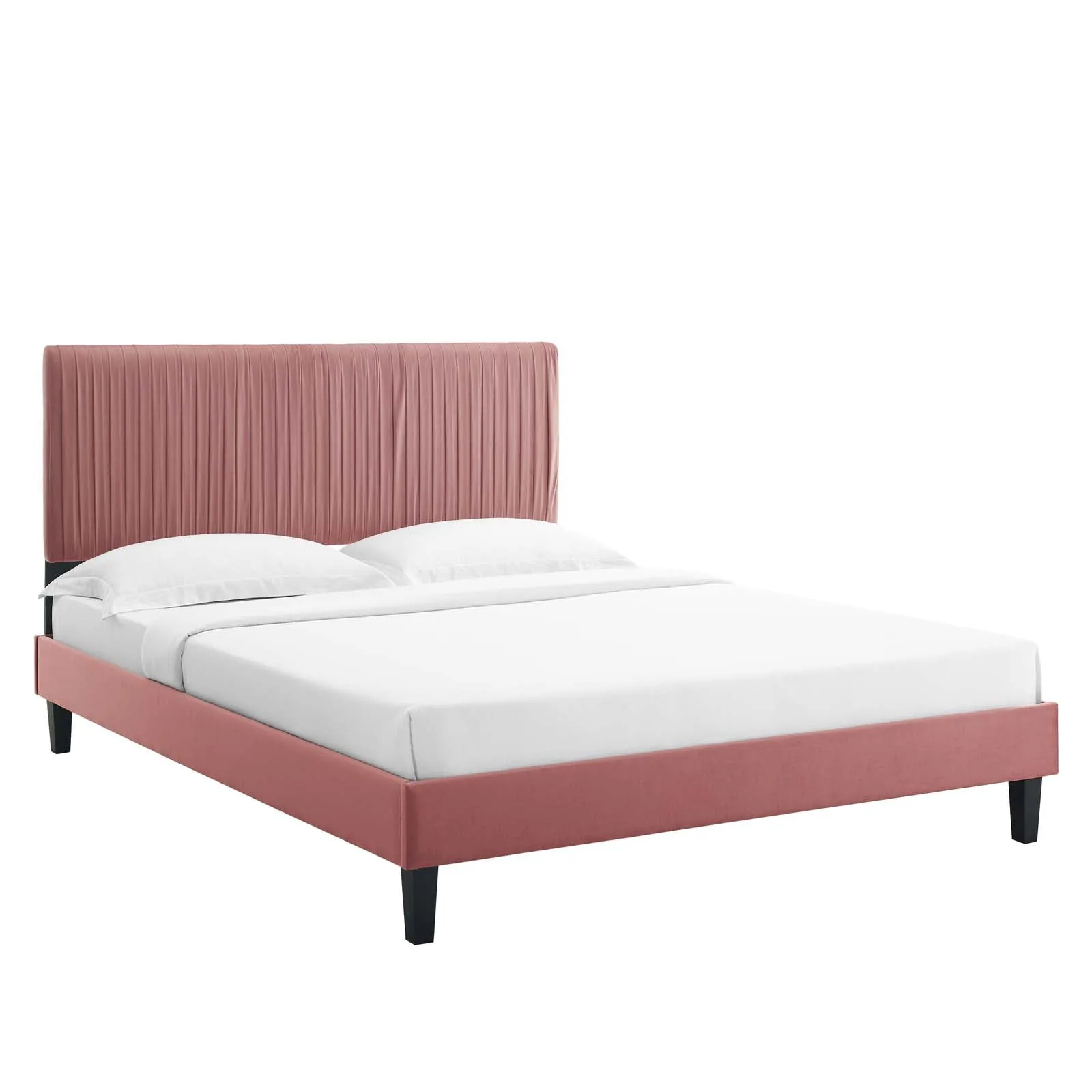 Peyton Performance  Velvet Platform Bed