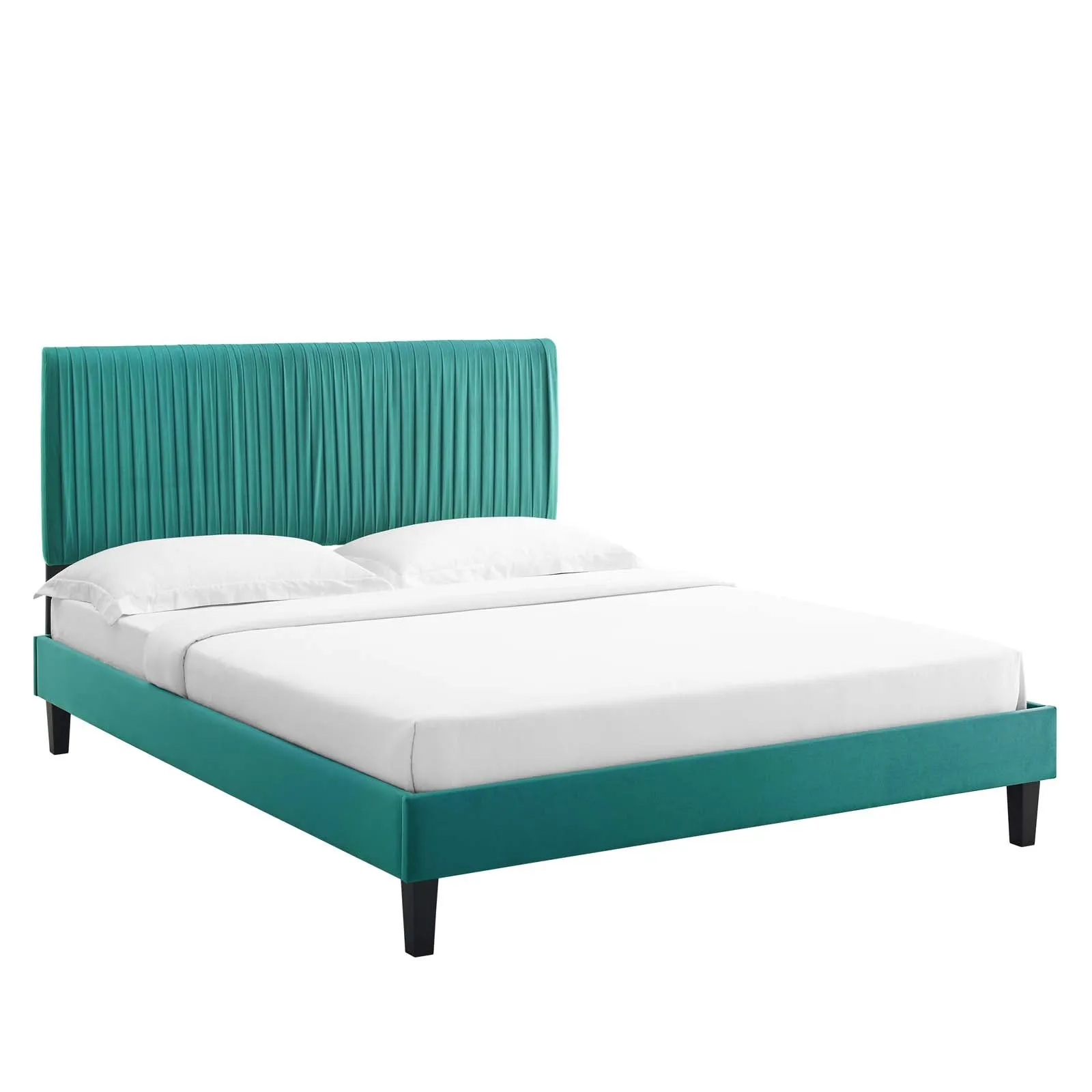 Peyton Performance  Velvet Platform Bed