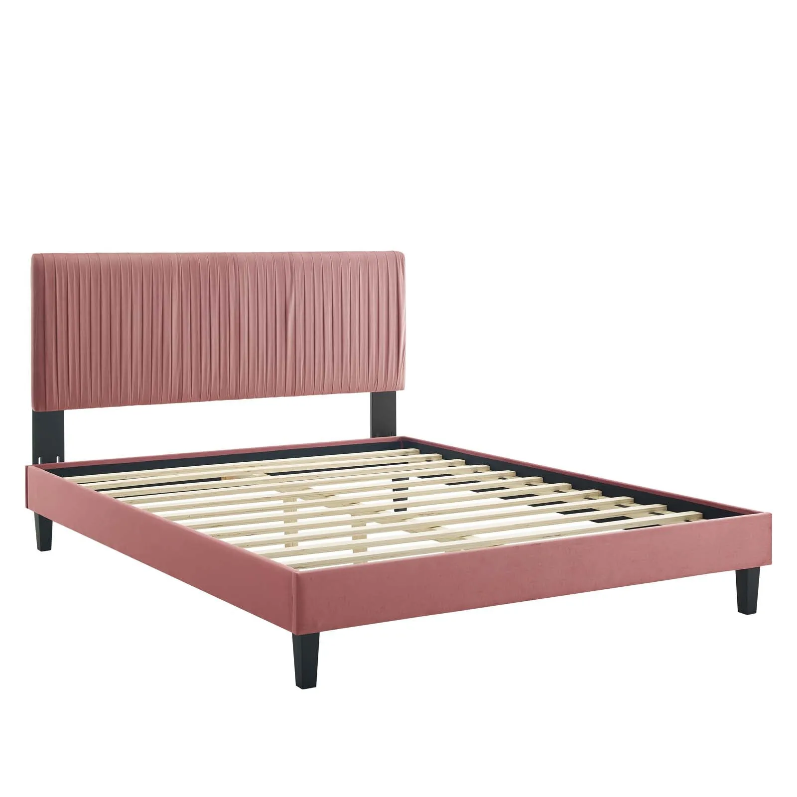 Peyton Performance  Velvet Platform Bed