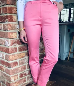 Pink Mia Slim Leg 7/8 Trousers