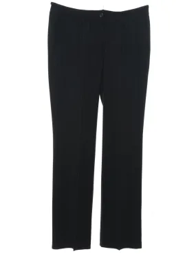 Pinstriped Black Trousers - W34 L34