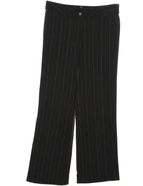 Pinstripes Dark Brown Trousers - W30 L28