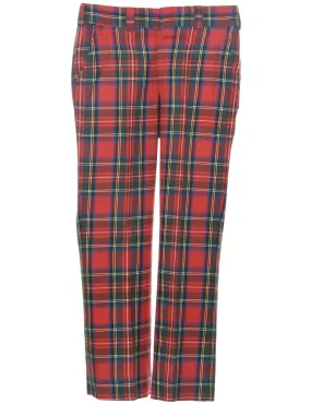 Plaid Pattern Trousers - W31 L30