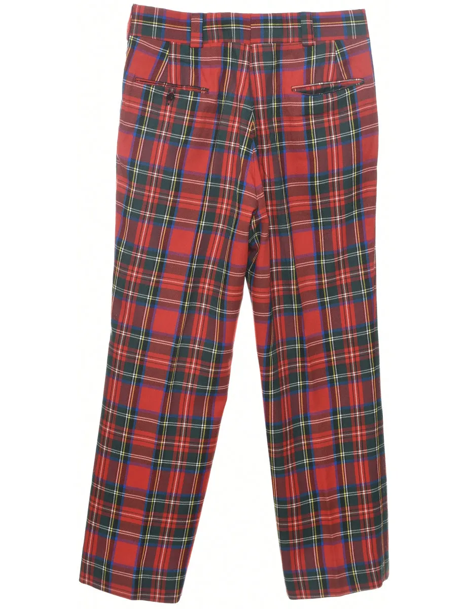 Plaid Pattern Trousers - W31 L30