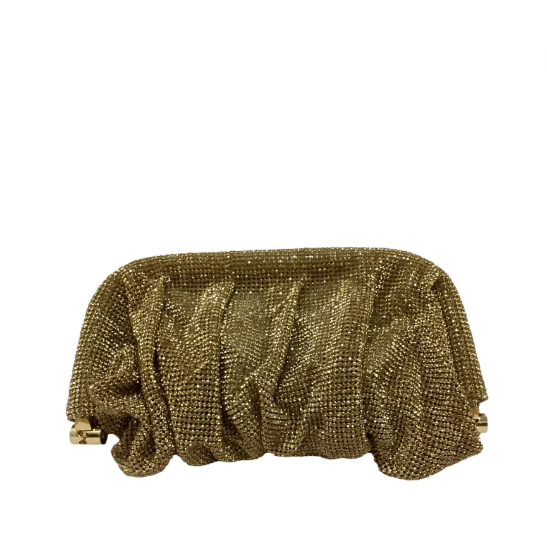 Pre Order: Sparkling Diamond Cloud Wrinkled Dumpling Clutch Bag