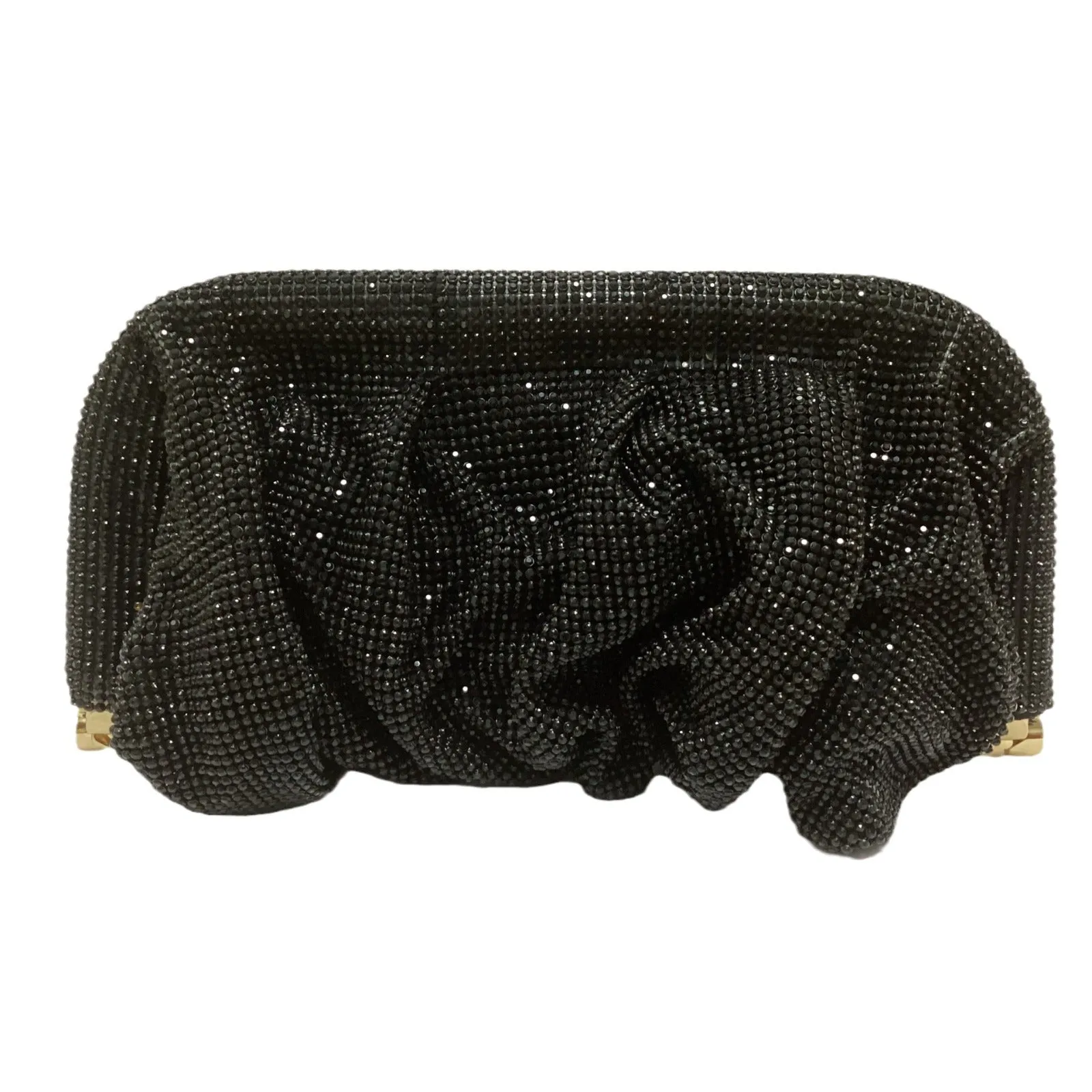 Pre Order: Sparkling Diamond Cloud Wrinkled Dumpling Clutch Bag