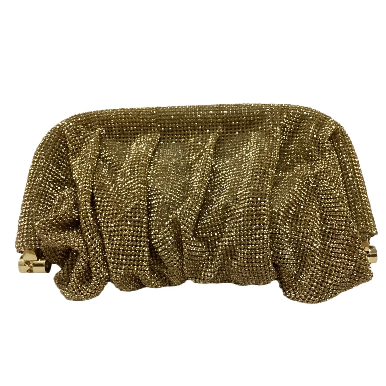 Pre Order: Sparkling Diamond Cloud Wrinkled Dumpling Clutch Bag