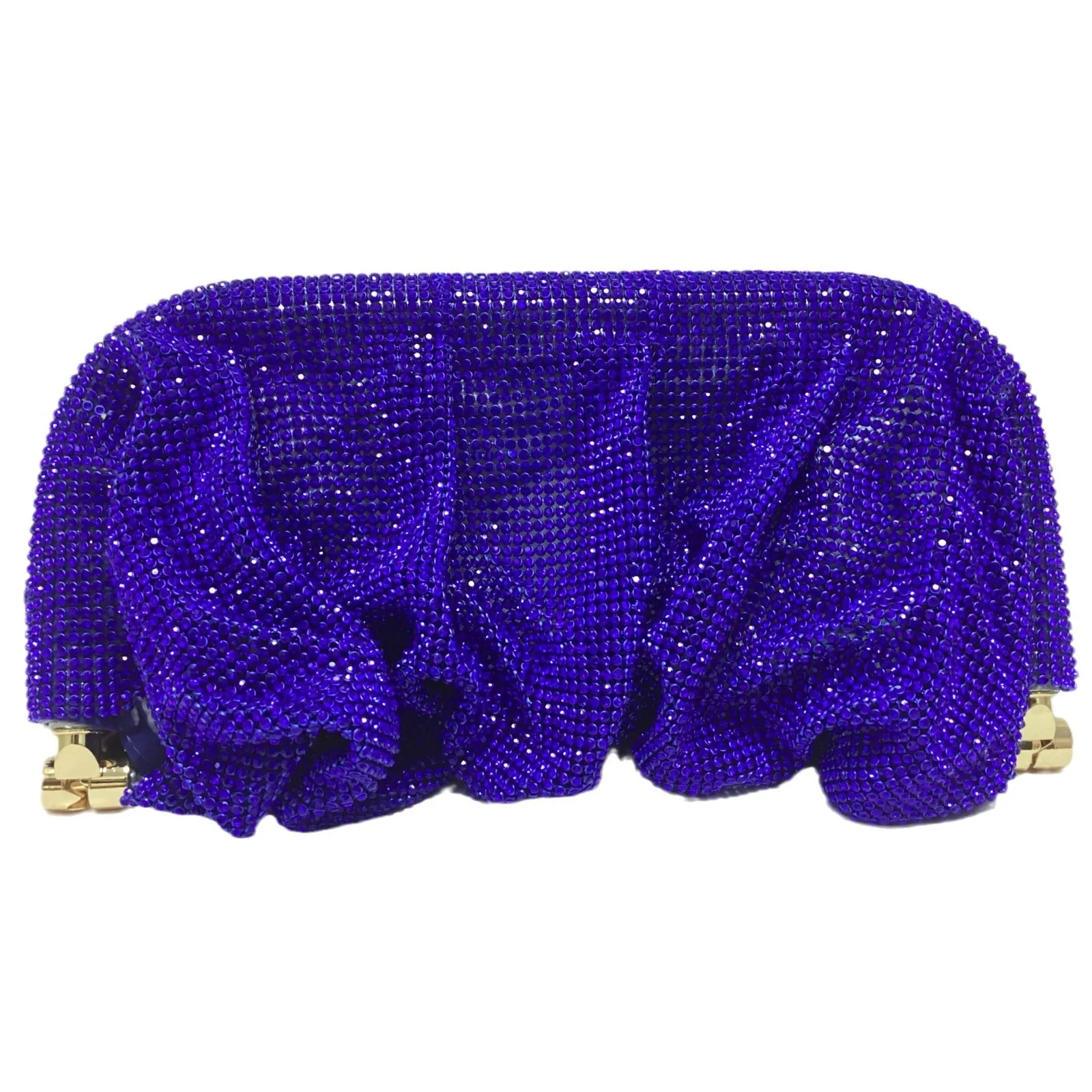 Pre Order: Sparkling Diamond Cloud Wrinkled Dumpling Clutch Bag