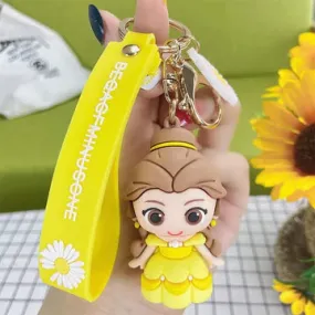 Princess Bella 3D Silicone Keychain