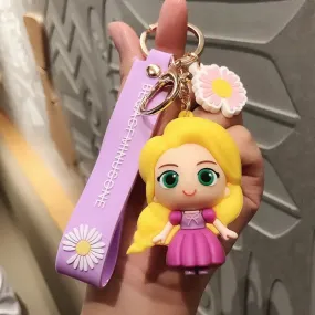 Princess Rapunzel 3D Silicone Keychain