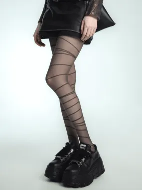 Punk lines tights