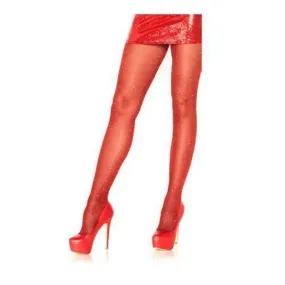 Red Lurex Shimmer Tights