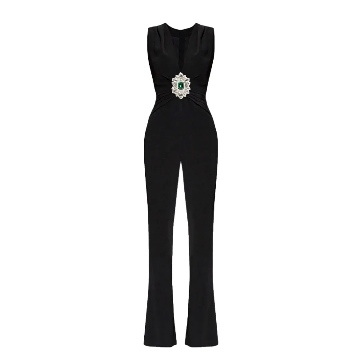 Regina Brooch Detail Jumpsuit