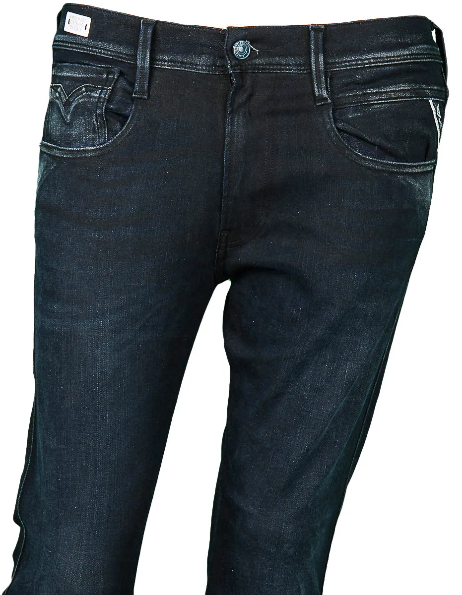 Replay Anbass Dark Navy Wash Jeans For Men