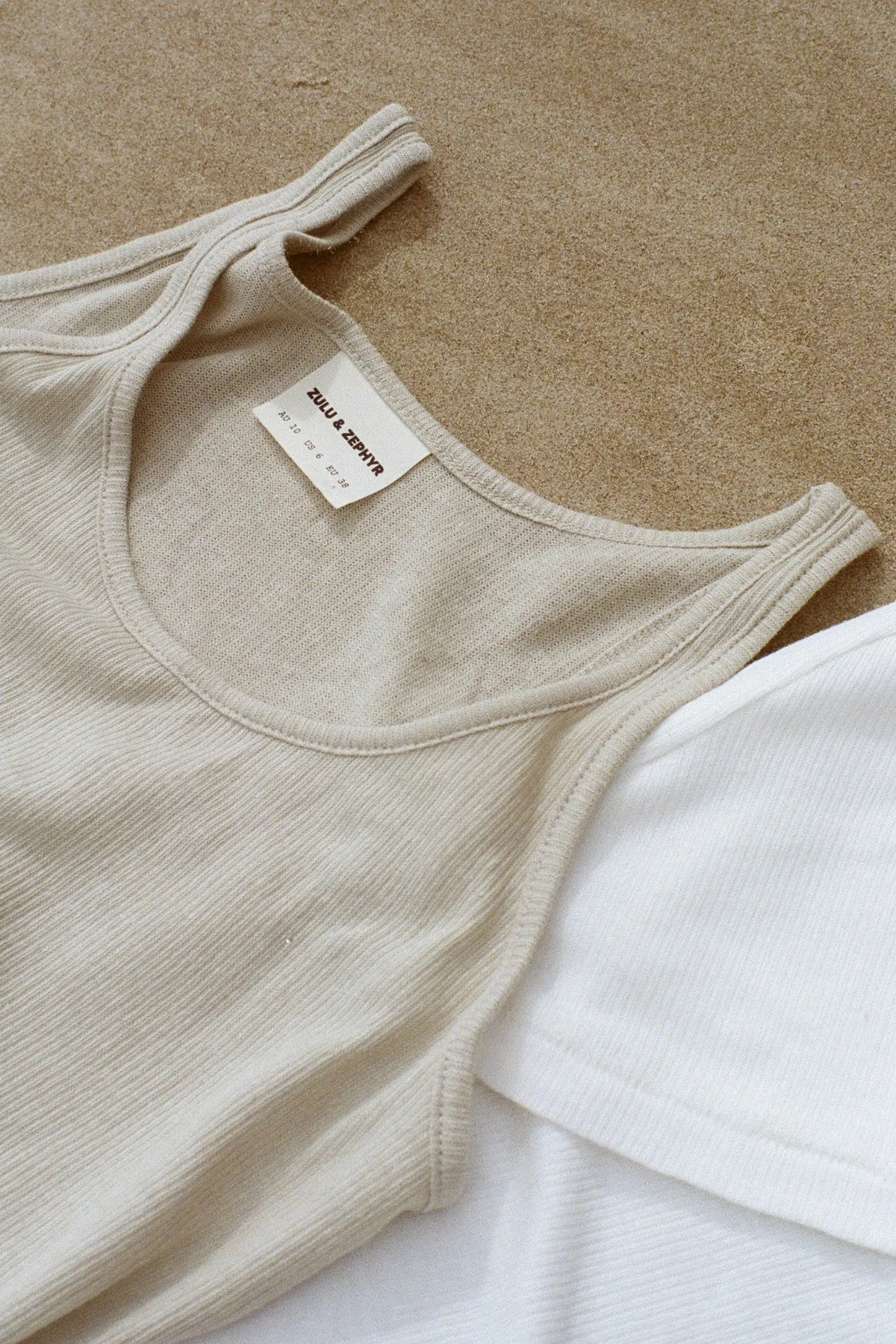 Rib Hemp Jersey Tank - Husk