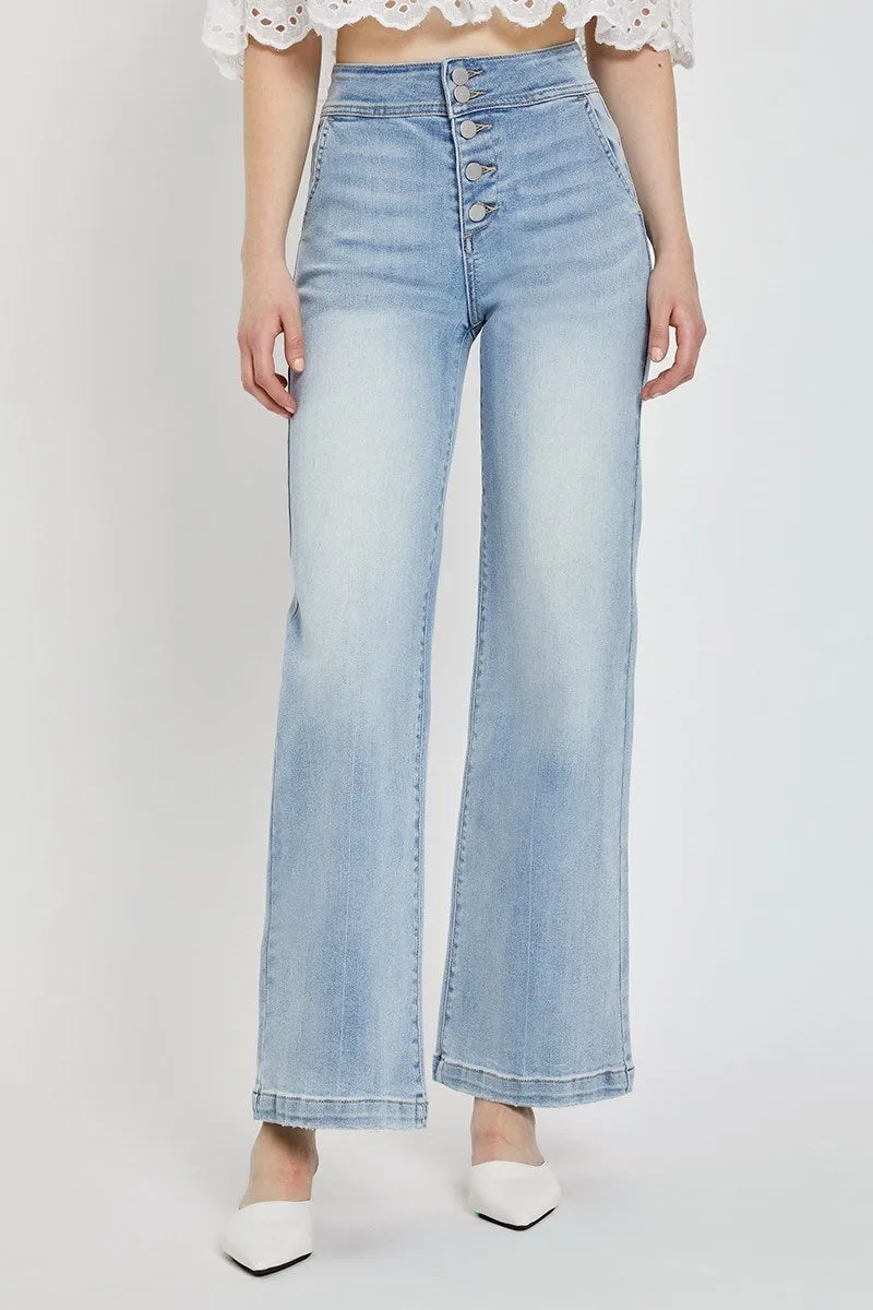 Risen Jeans - High Rise Wide Flare Jeans - RDP5248