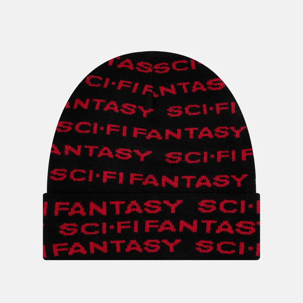 Sci-Fi Fantasy - Repeat Logo Beanie - Black