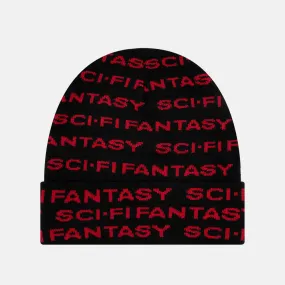 Sci-Fi Fantasy - Repeat Logo Beanie - Black