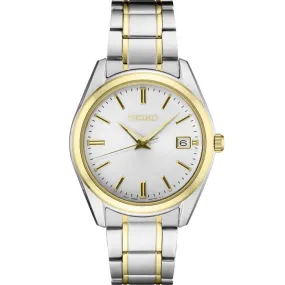 Seiko 40MM Essentials Collection White Dial Stainless Steel Bracelet Watch