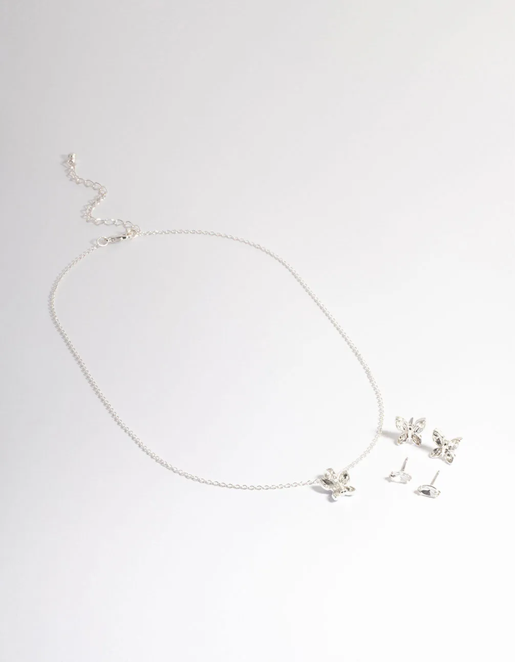 Silver Butterfly Jewellery Set