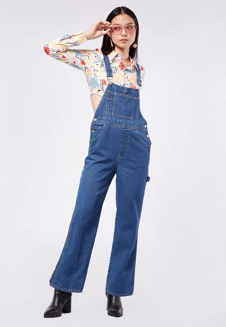 Solid Denim Overall