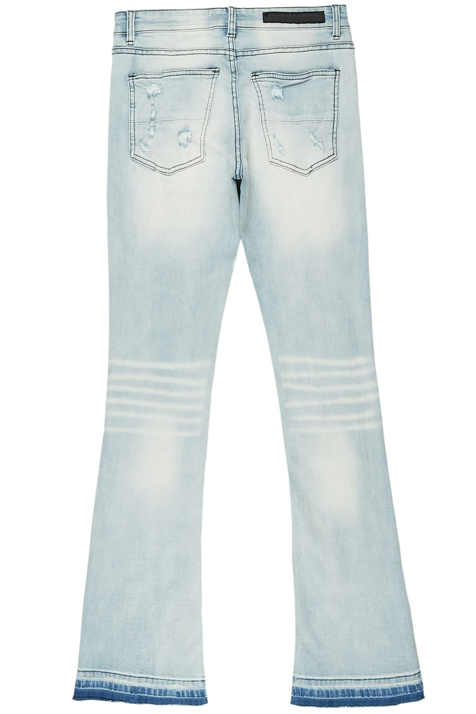 Spade Light Blue Stacked Flare Jean