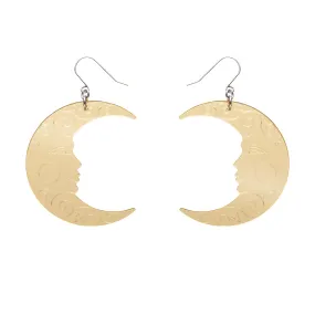 Spellbound Essentials Moon Dangle Earrings - Gold Mirror