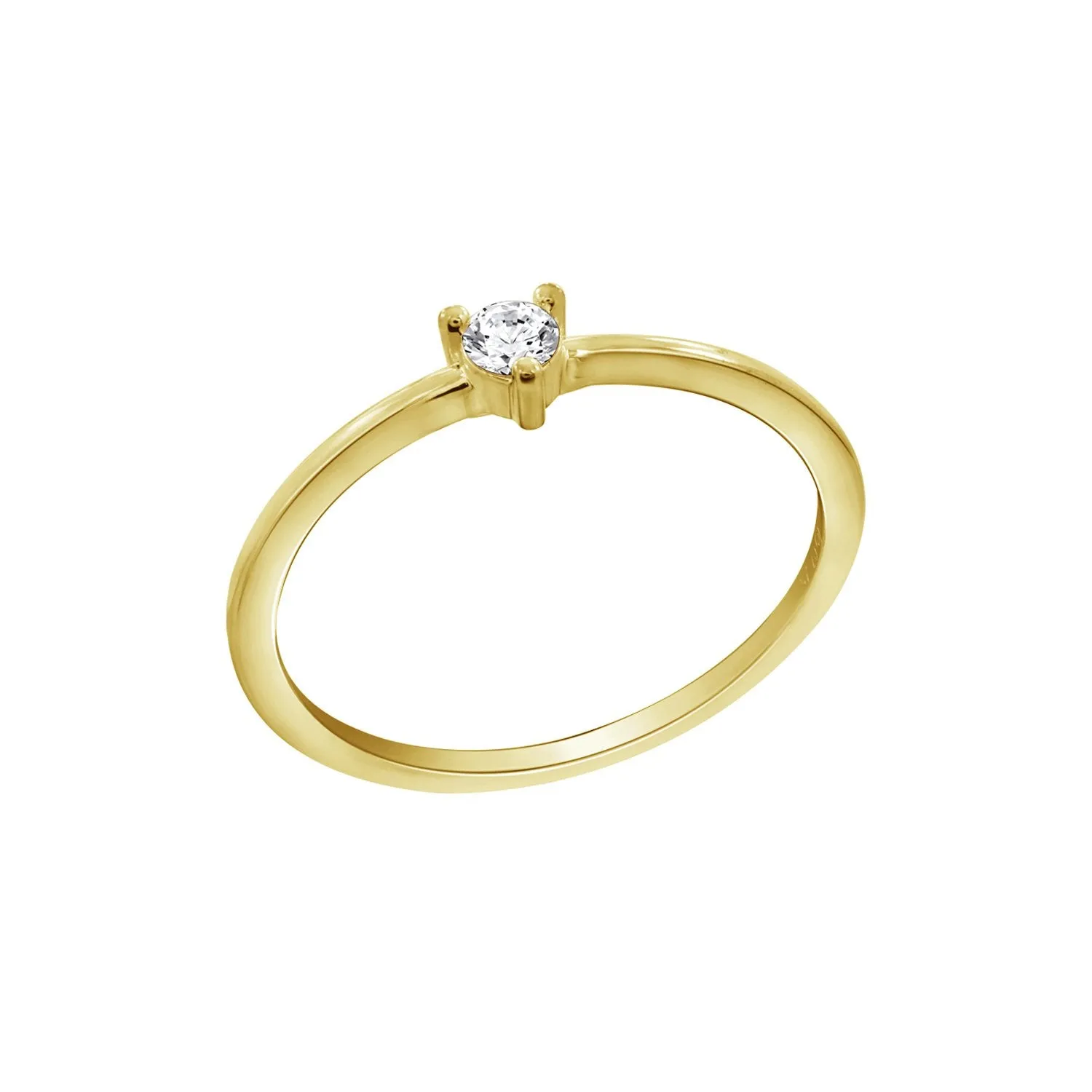 Stackable Tiny Solitaire Ring