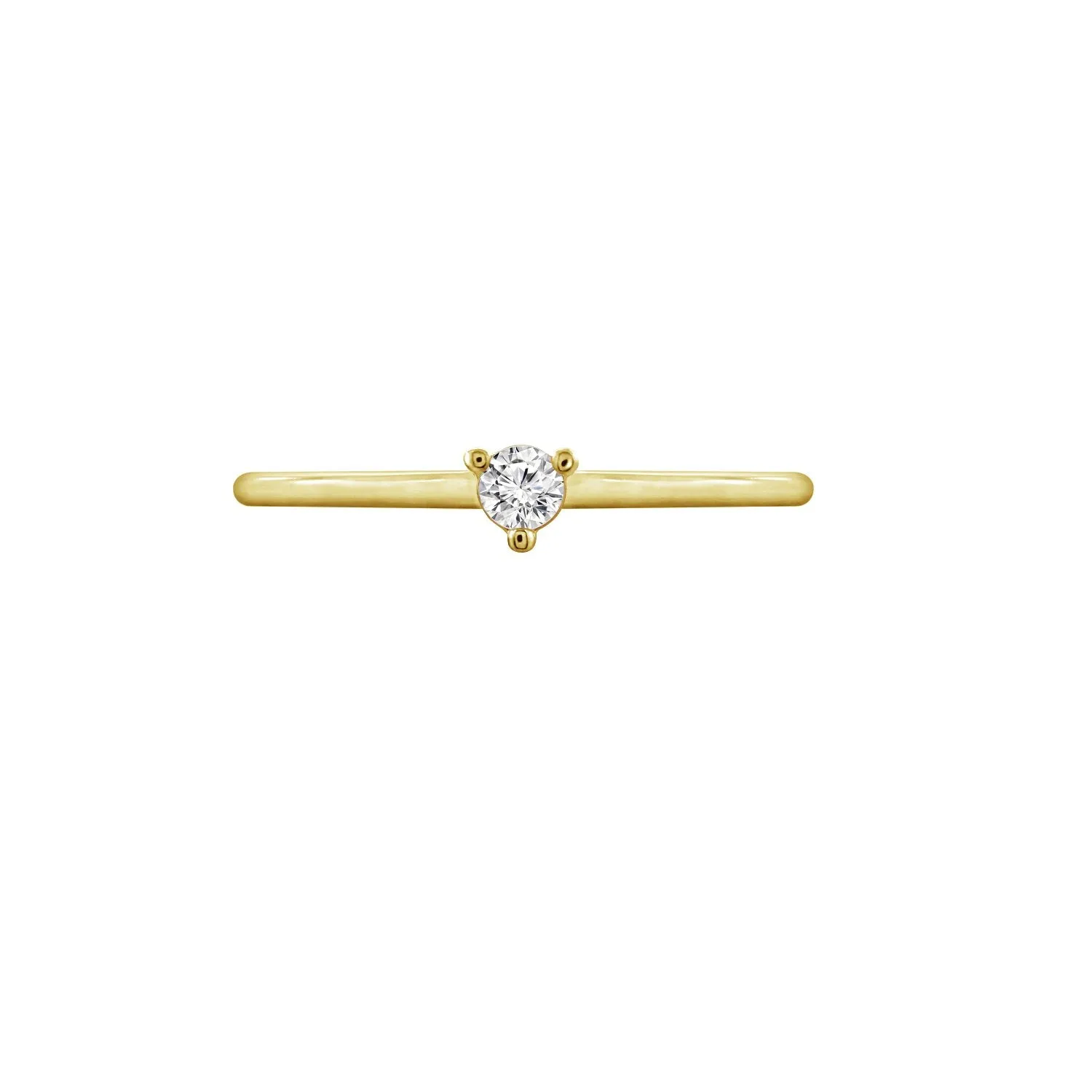 Stackable Tiny Solitaire Ring