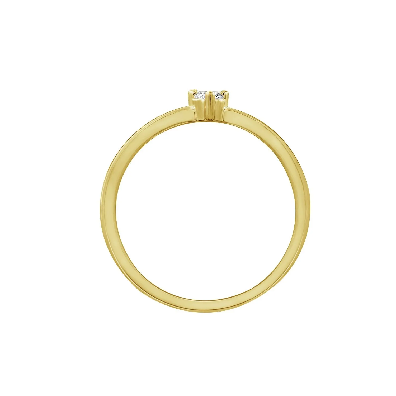 Stackable Tiny Solitaire Ring