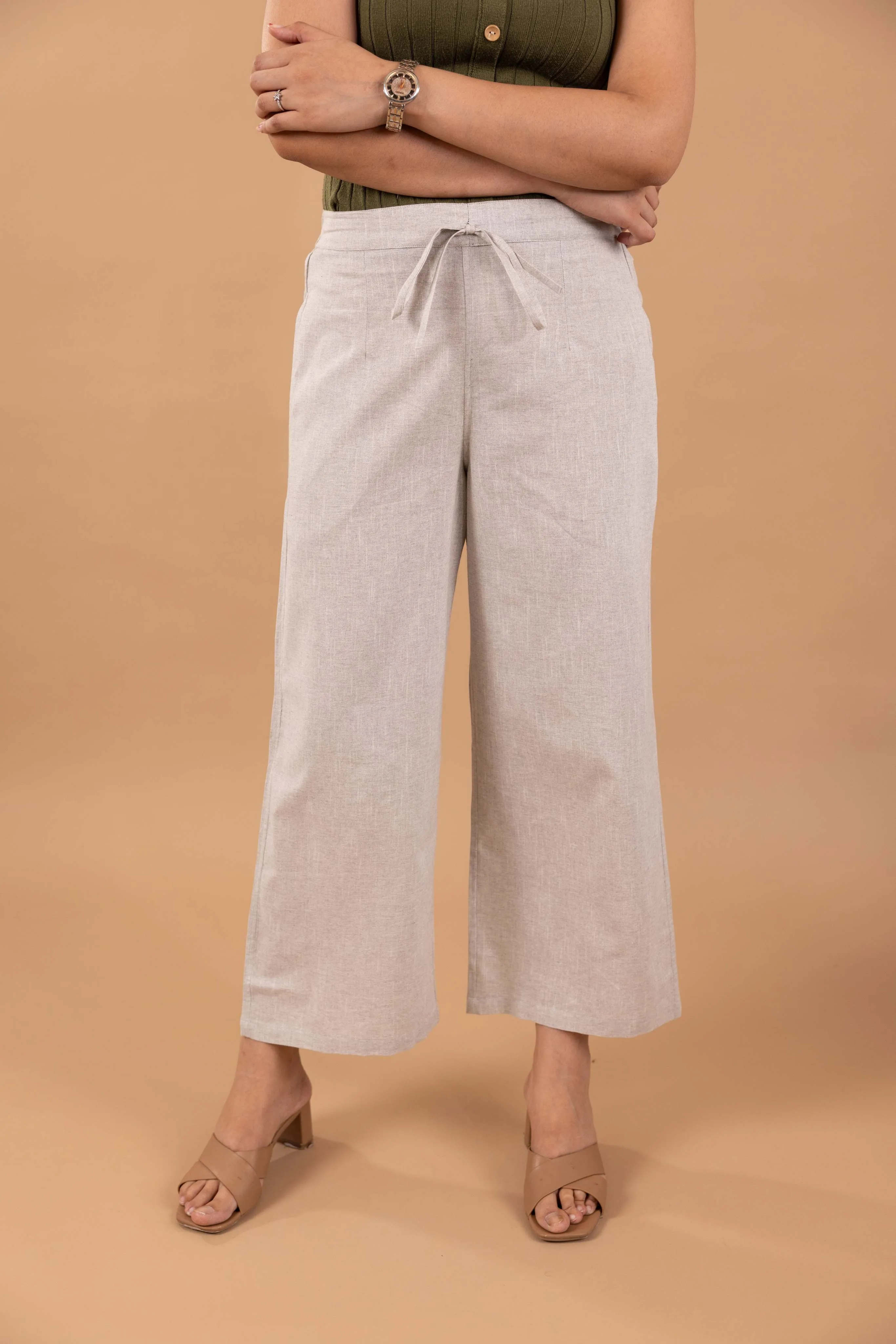 Steel Grey Women's Plazzo Trousers