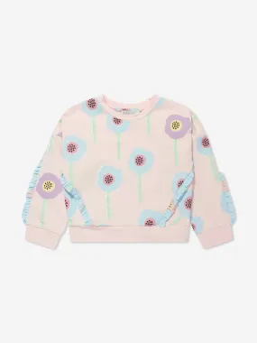 Stella McCartney Girls Frilly Flower Sweatshirt in Pink