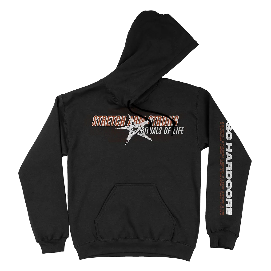 Stretch Arm Strong "Rituals of Life" Black Hooded Sweatshirt