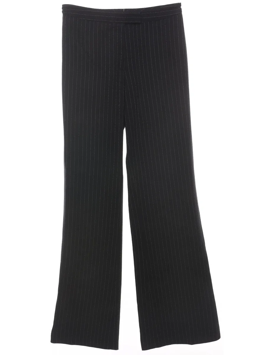 Striped Black & White Trousers - W28 L31