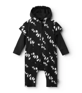 stripey snakes hooded overall