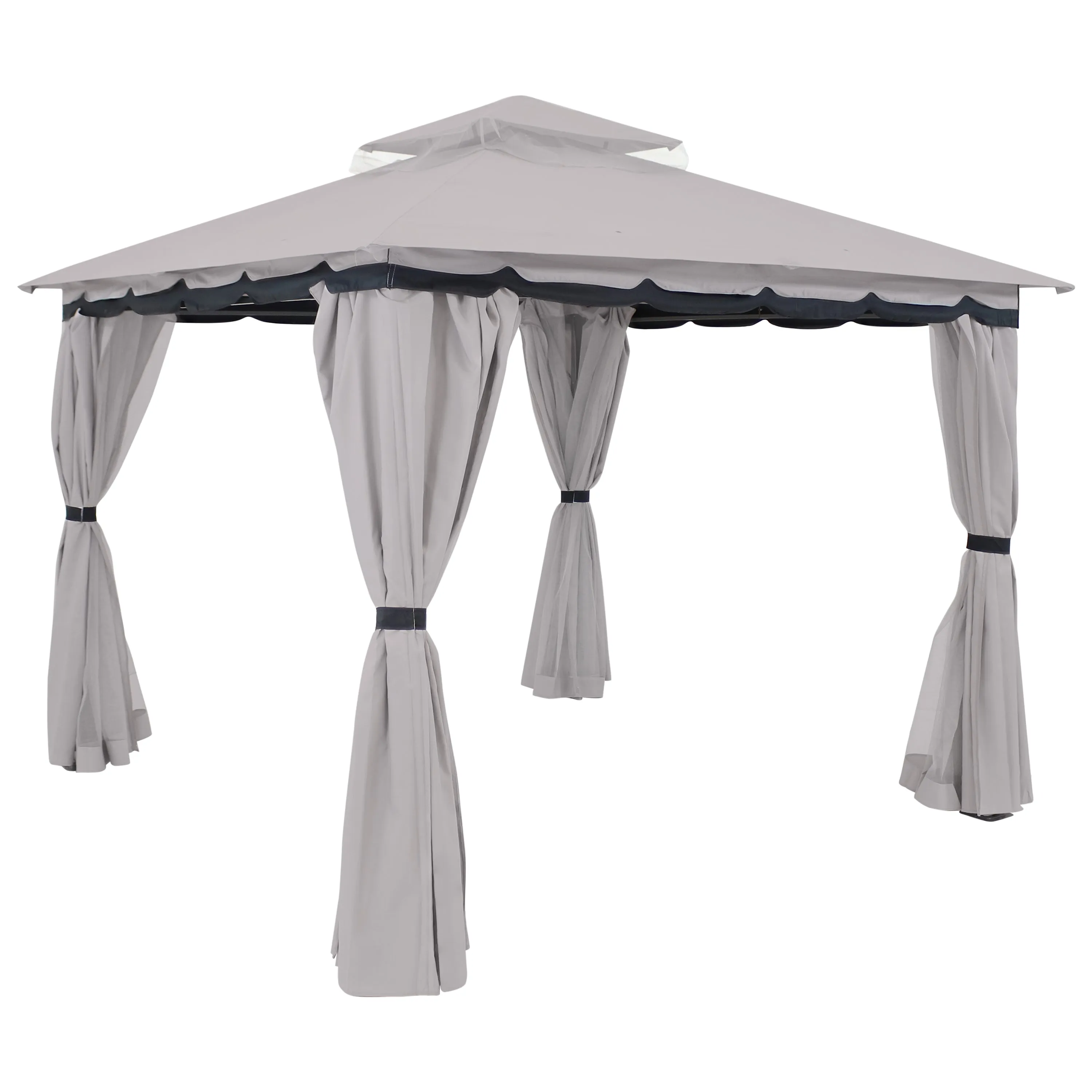 Sunnydaze 10' x 10' Gazebo with Screens and Privacy Walls