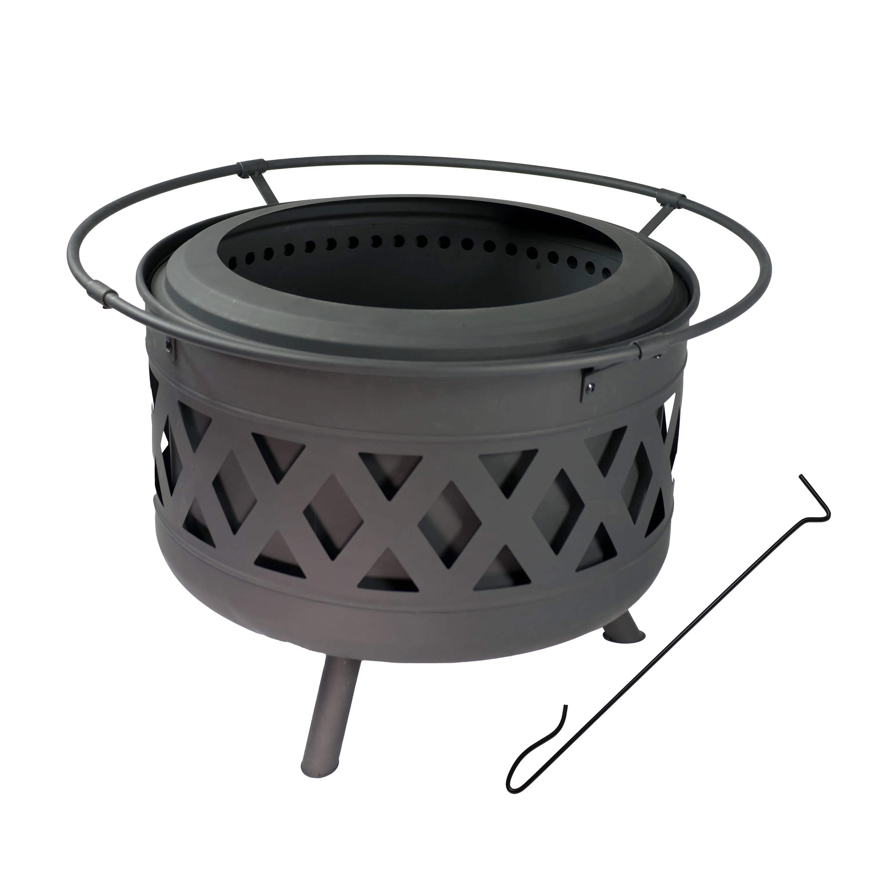 Sunnydaze Crossweave Outdoor Smokeless Fire Pit - 30"