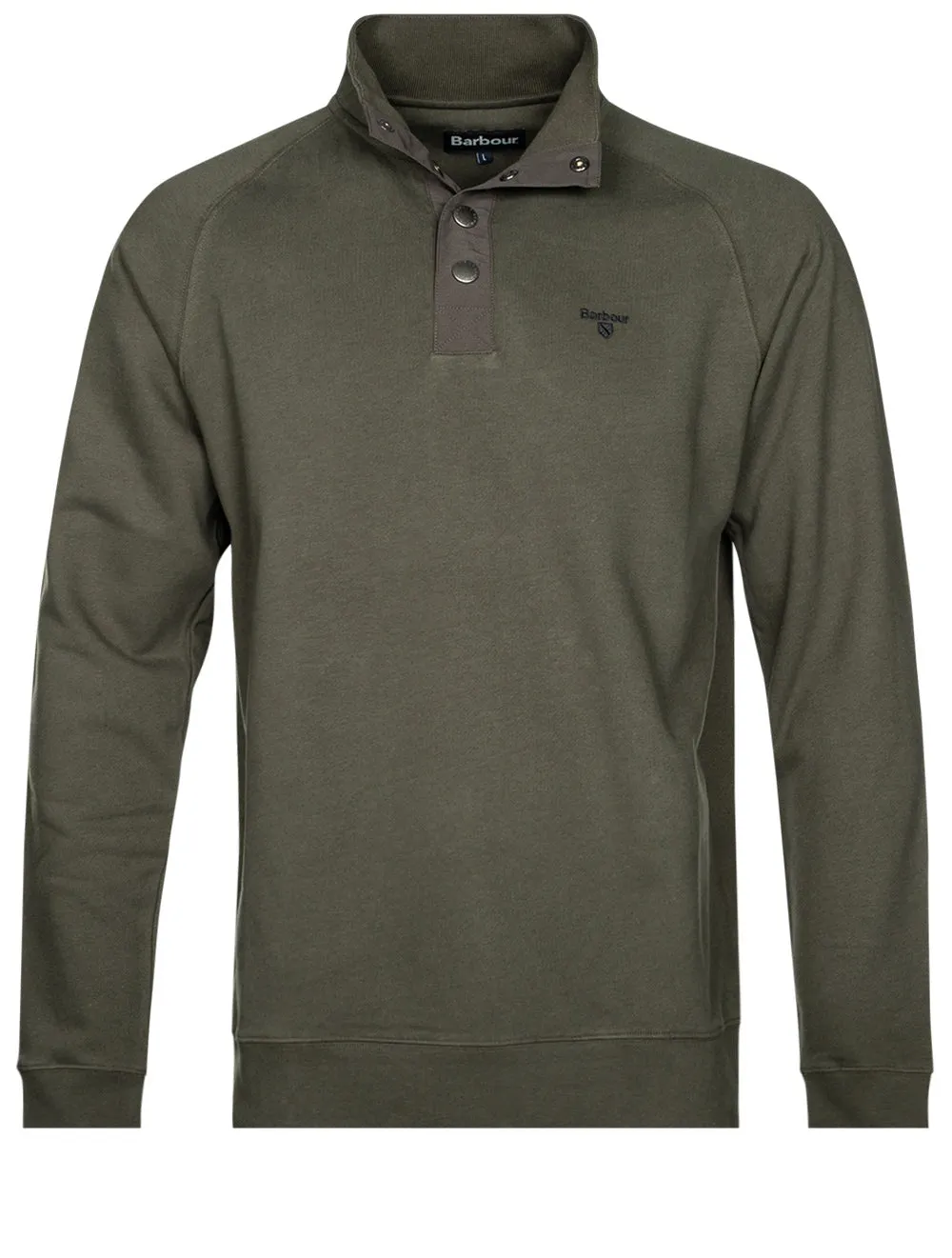 Sweat Half Snap Jumper Olive