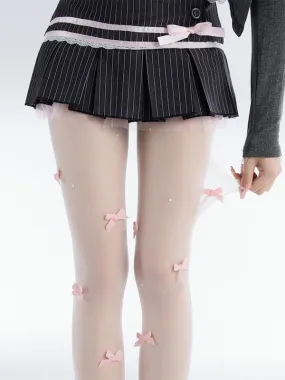 Sweet dollete pink bow beads tights