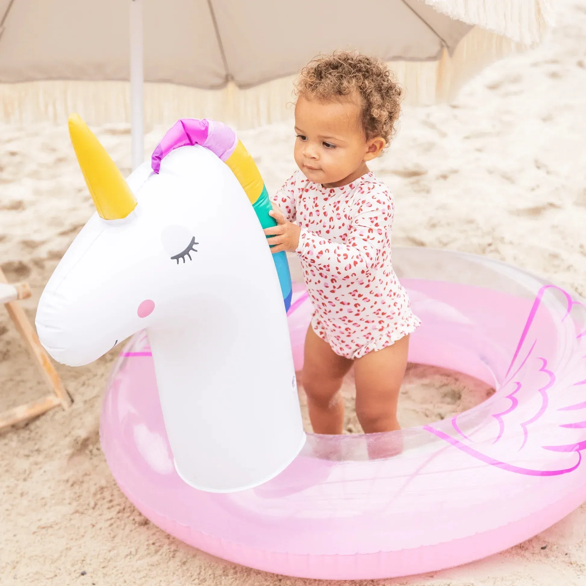 Swim Essentials Transparent Unicorn Swim Ring 104cm