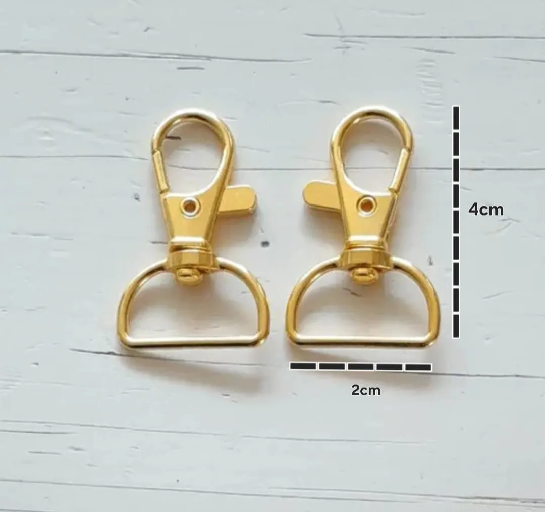 Swivel Clasp Hook - Set of 2 - Gold