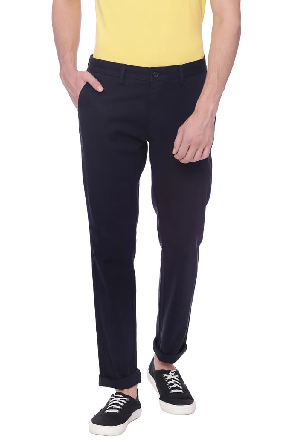 Tapered Fit Beige Stretch Trouser