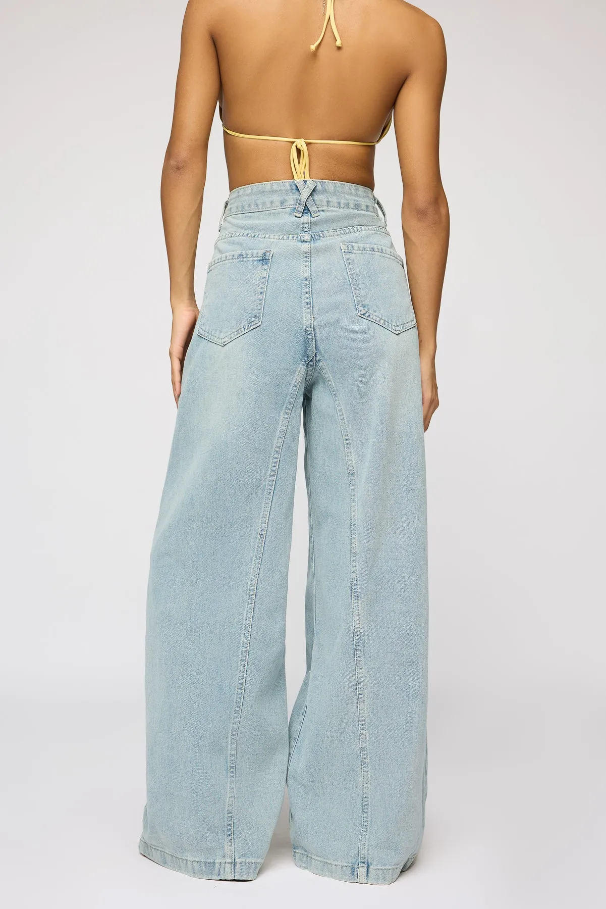 Tempest Light Blue Denim Flared Jeans