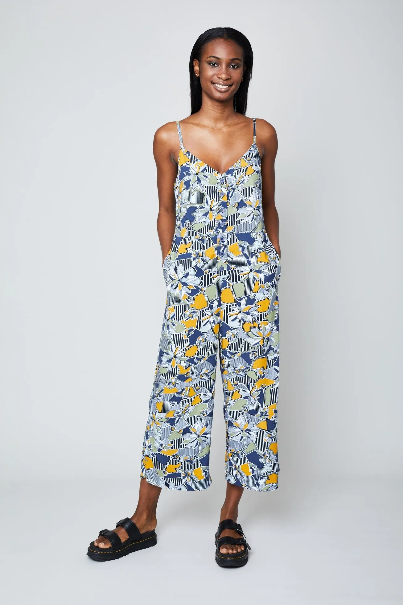 THE GEO FLORA CAMI JUMPSUIT