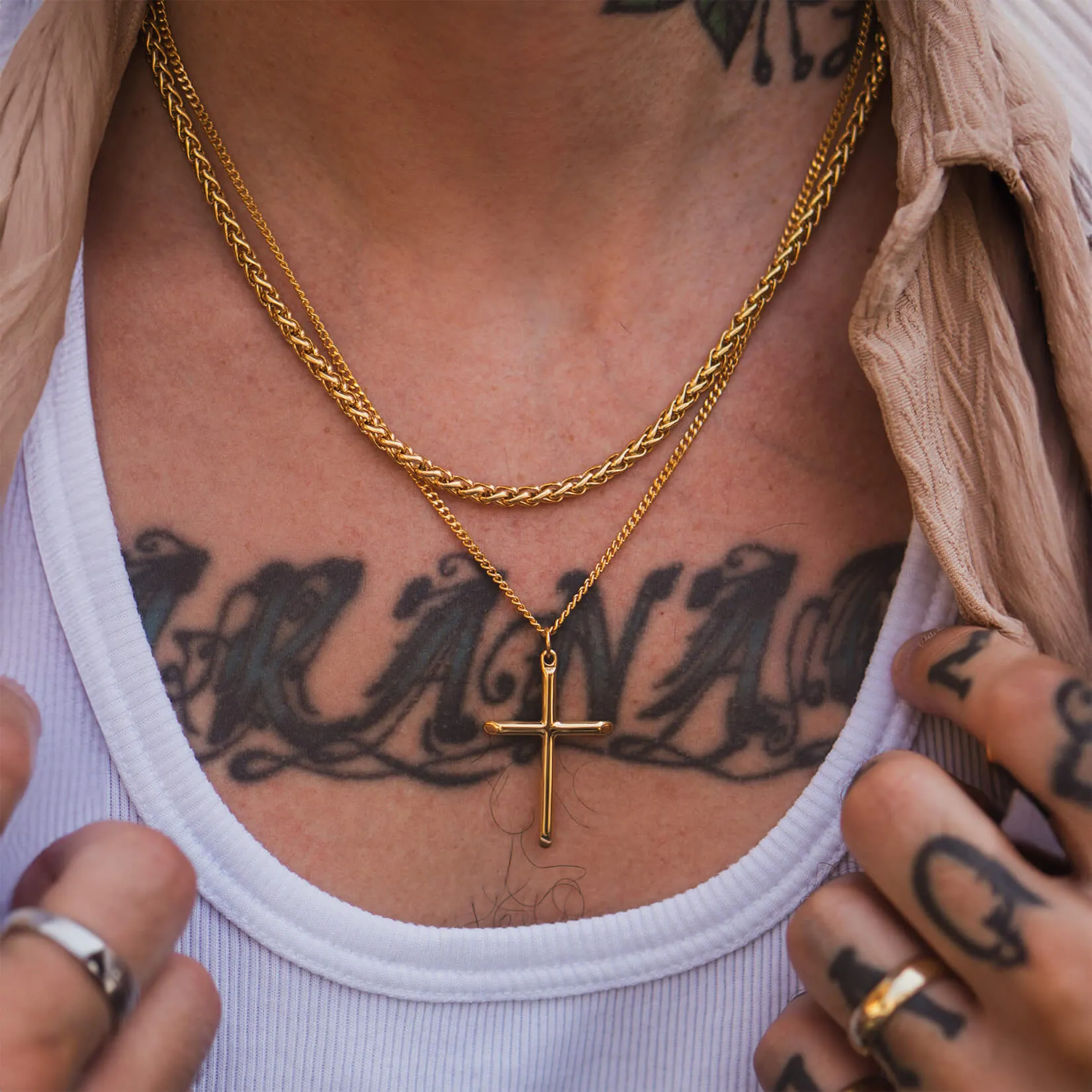 The Gold Cross Pendant - Essentials Collection