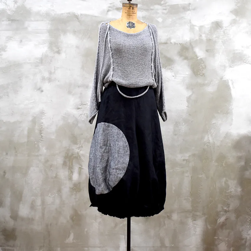 The Zentrum Skirt - Black w. Charcoal Marle