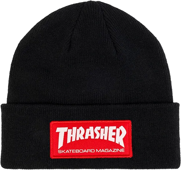 Thrasher Skate Mag Patch Black/Red Beanie