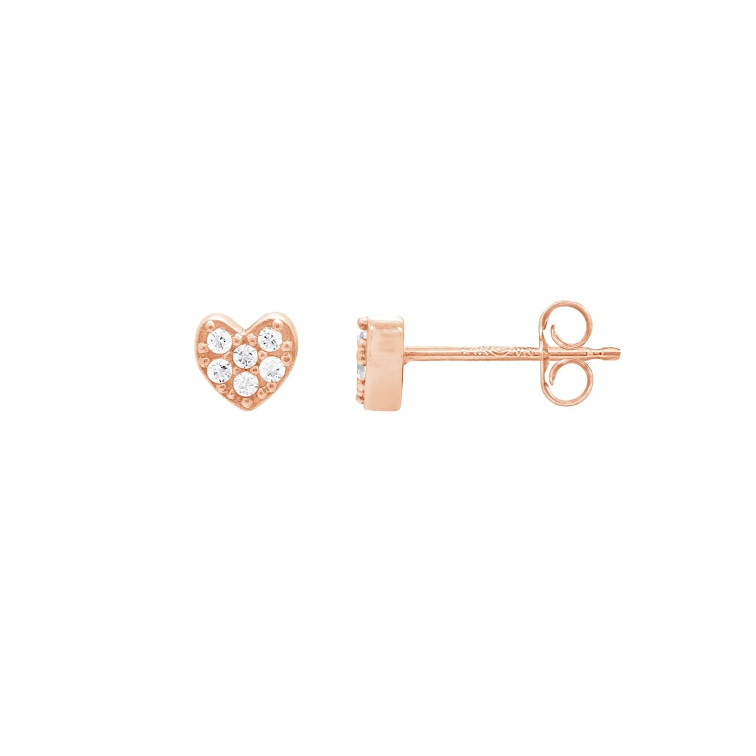 Tiny Heart Stud Earrings