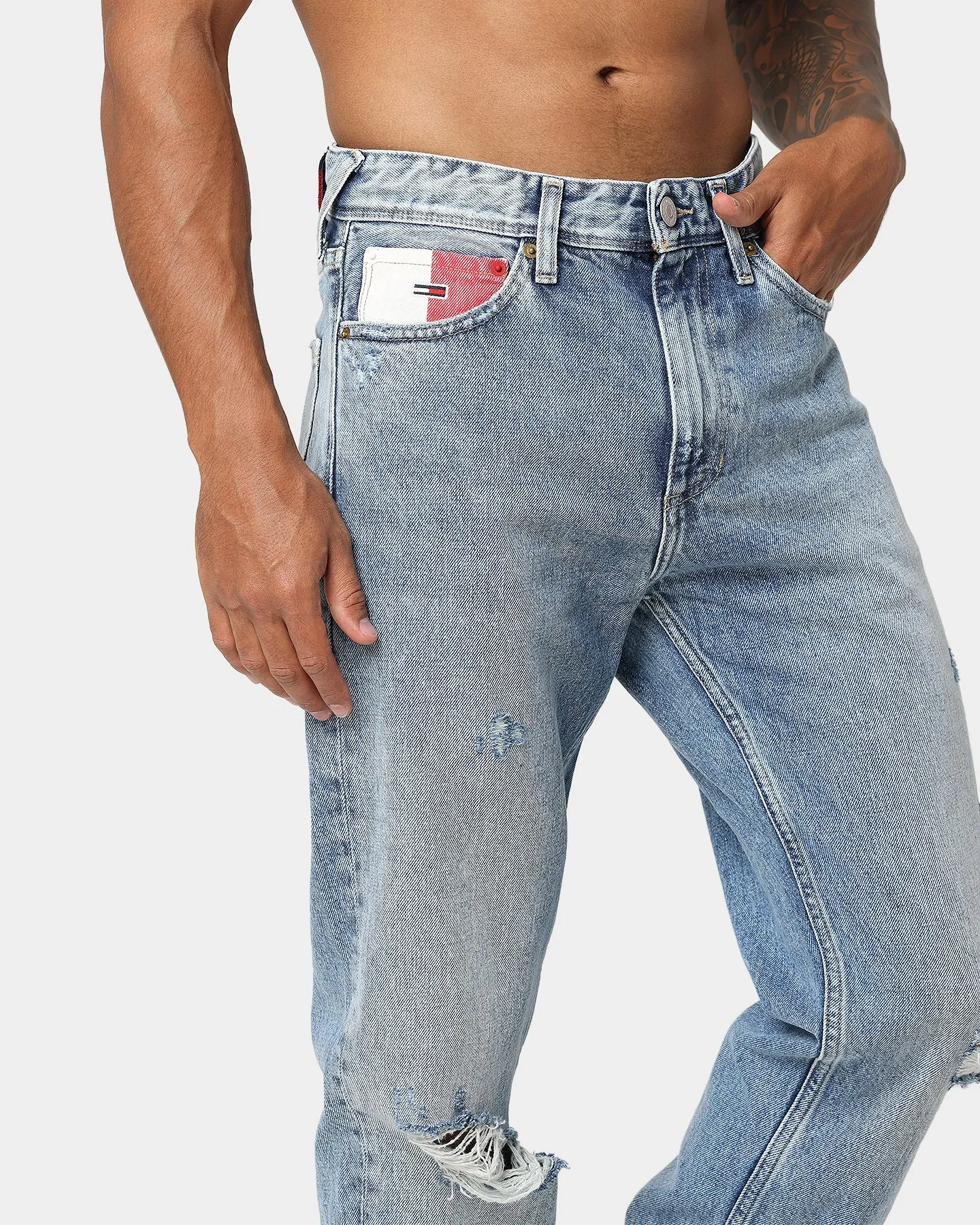 Tommy Jeans Scanton Slim Distressed Hemp Jeans Denim Light